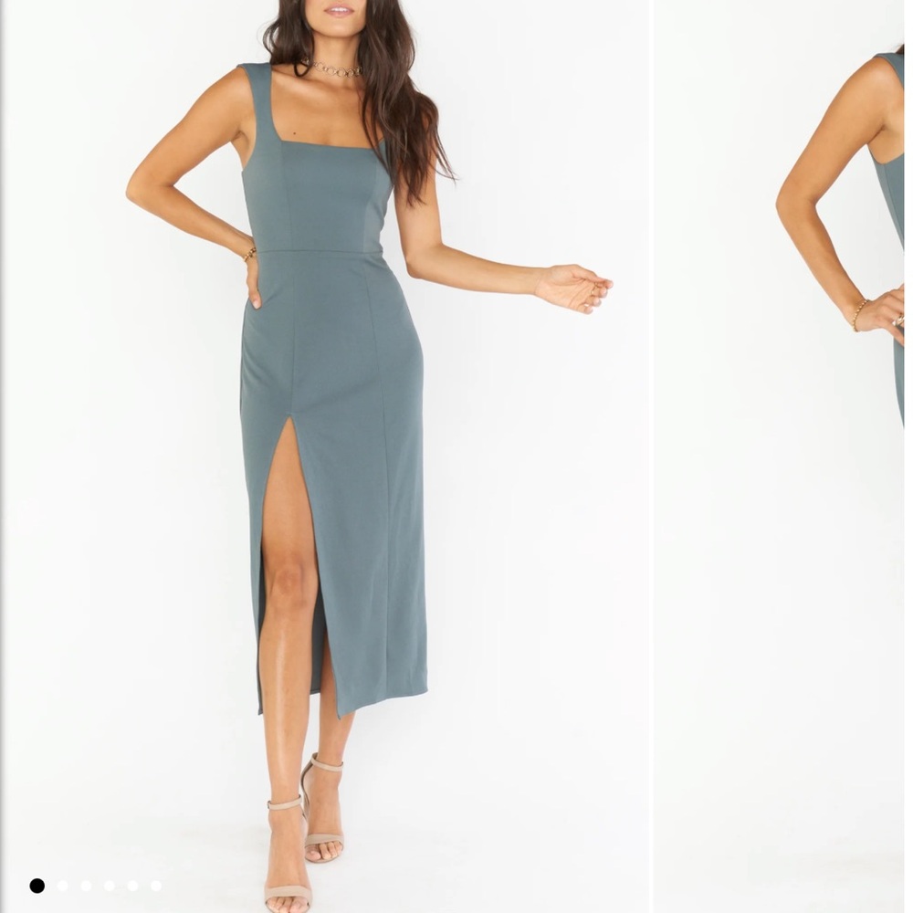 Show Me Your MuMu Teal Midi Dress